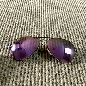 Ray Ban Large Metal Aviator - Purple